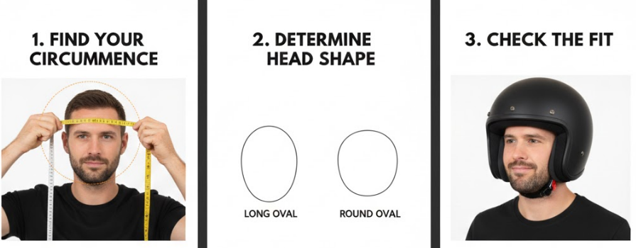 How to measure your head for a motorcycle helmet?