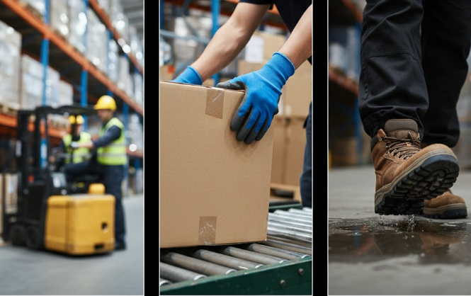 Why are work safety supplies more easily overlooked when the warehouse is busiest?