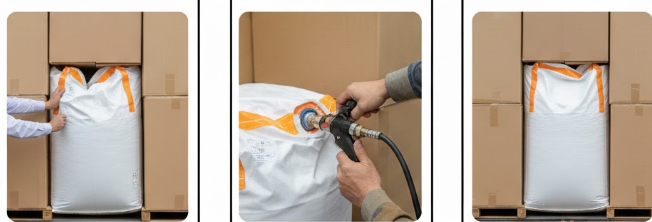 How to Fill Air in a Dunnage Bag?